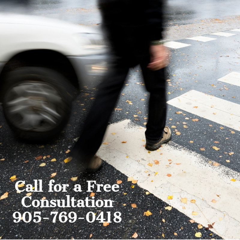 Pedestrian in danger of being hit in crosswalk